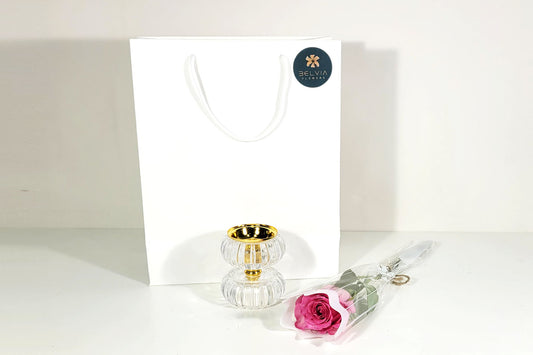 pink single rose with Mubkhar