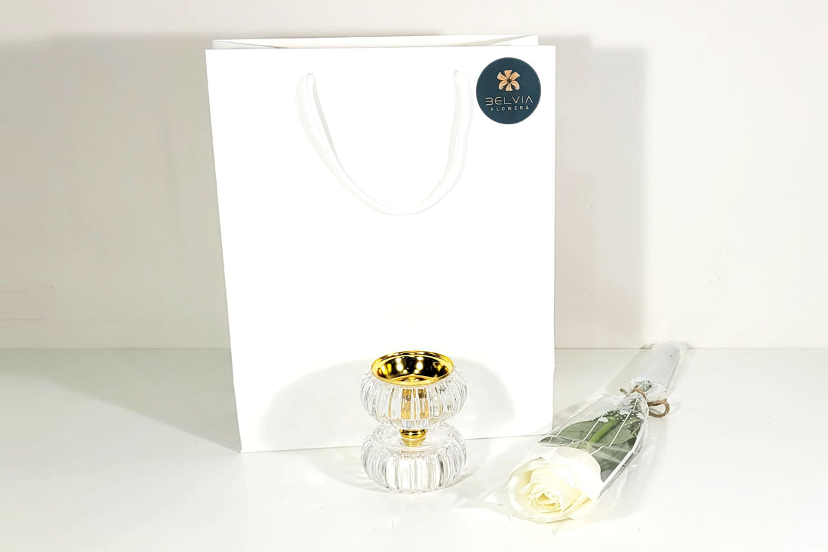 white single rose with mubkhar